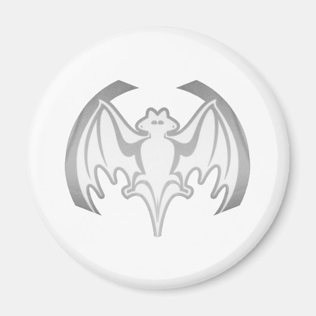 Bat Grey Inv The MUSEUM Zazzle Gifts Magnet (Front)