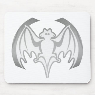 Bat Grey Inv The MUSEUM Zazzle Gifts Mouse Pad