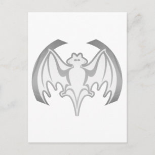 Bat Grey Inv The MUSEUM Zazzle Gifts Postcard