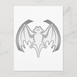 Bat Grey Inv The MUSEUM Zazzle Gifts Postcard