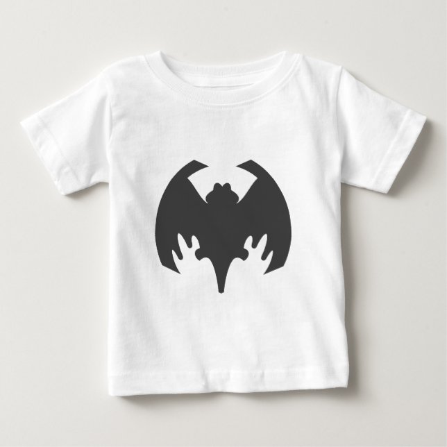 Bat Grey The MUSEUM Zazzle Gifts Baby T-Shirt (Front)