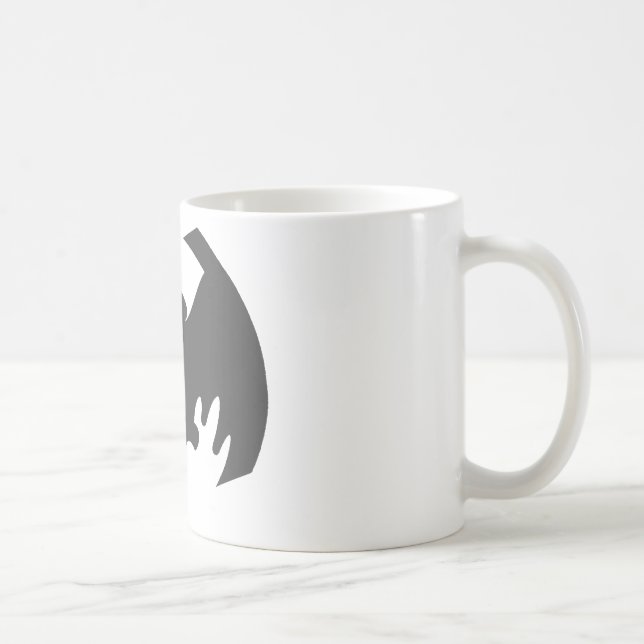 Bat Grey The MUSEUM Zazzle Gifts Coffee Mug (Right)