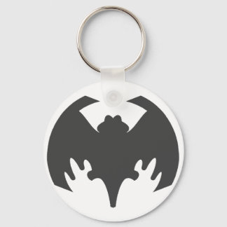 Bat Grey The MUSEUM Zazzle Gifts Keychain