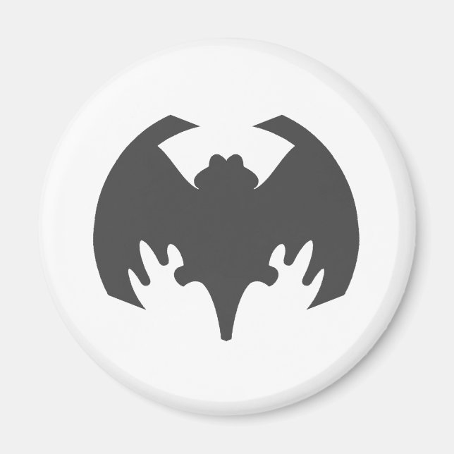 Bat Grey The MUSEUM Zazzle Gifts Magnet (Front)