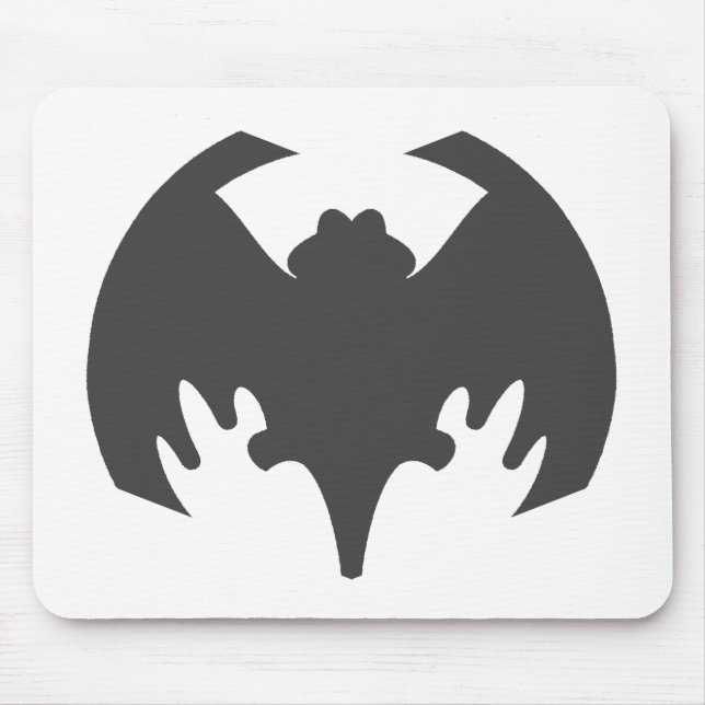 Bat Grey The MUSEUM Zazzle Gifts Mouse Pad (Front)