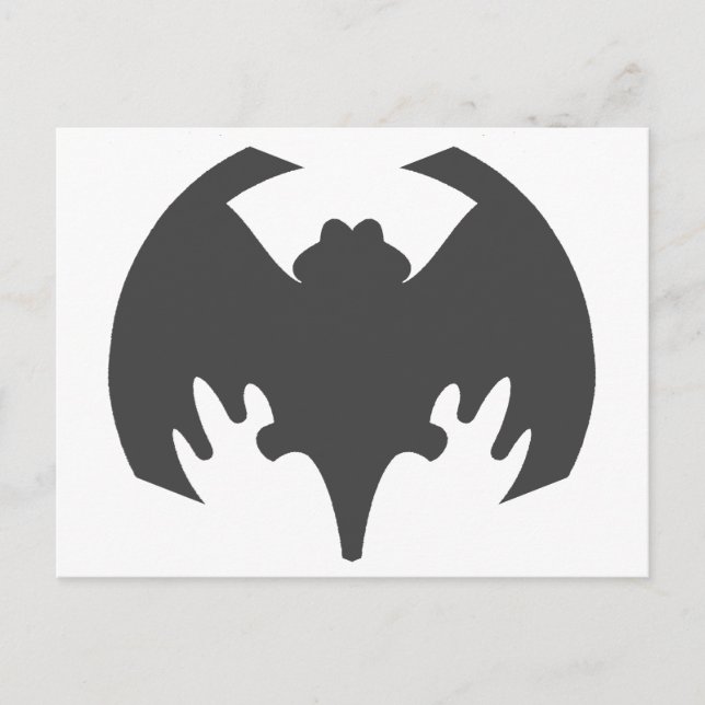 Bat Grey The MUSEUM Zazzle Gifts Postcard (Front)