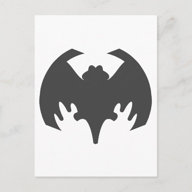 Bat Grey The MUSEUM Zazzle Gifts Postcard (Front)