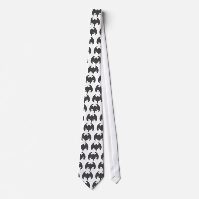 Bat Grey The MUSEUM Zazzle Gifts Tie (Front)