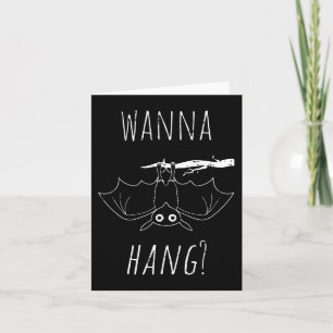 Bat Halloween Costume Cool Hanging Animal Men Wome Card