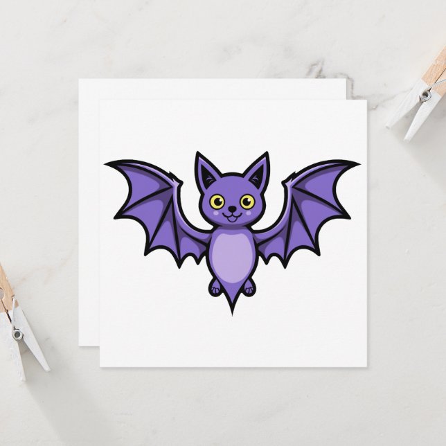 Bat - Halloween creature Invitation (Front/Back In Situ)