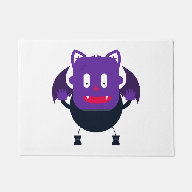 Bat halloween         doormat (Front)