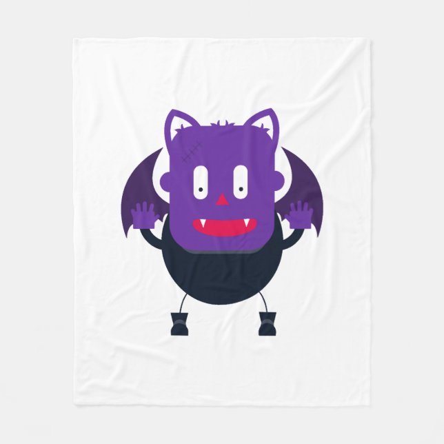 Bat halloween         fleece blanket (Front)