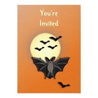 Bat Halloween Invitation