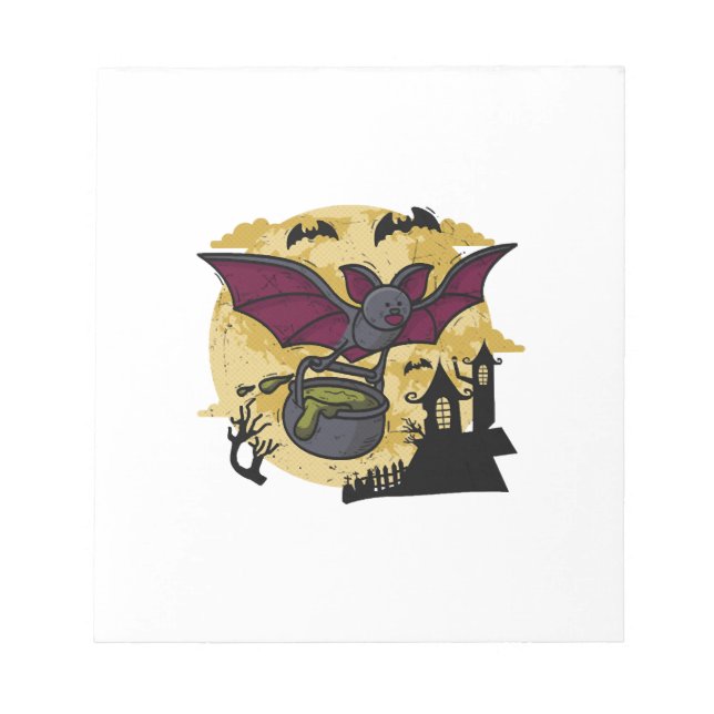 Bat Halloween Notepad (Front)