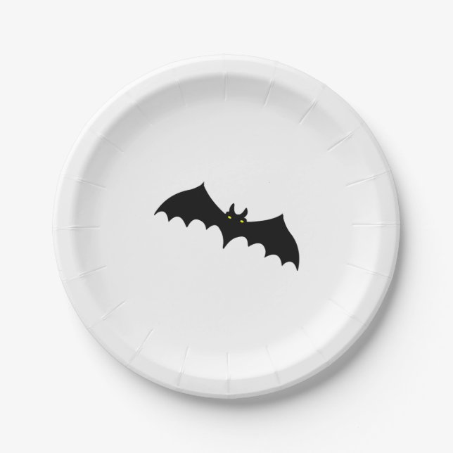 Bat halloween        paper plates (Front)