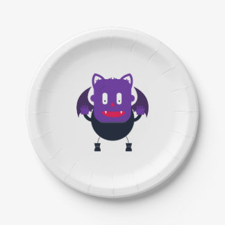 Bat halloween         paper plates