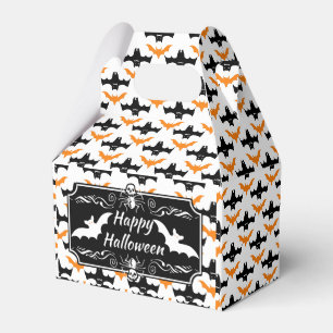 Bat Halloween Pattern Favor Boxes