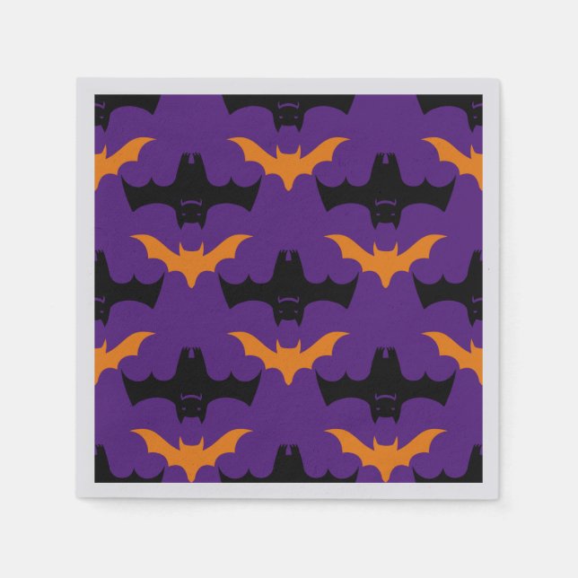 Bat Halloween Pattern Napkins (Front)