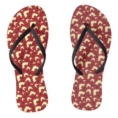 Bat Halloween Seamless Pattern Flip Flops