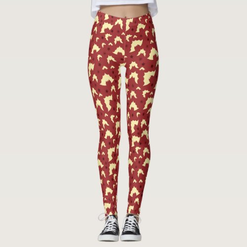 Bat Halloween Seamless Pattern Leggings