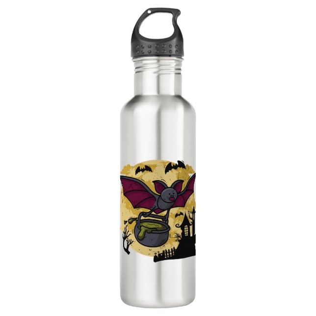 Bat Halloween Stainless Steel Water Bottle (Front)