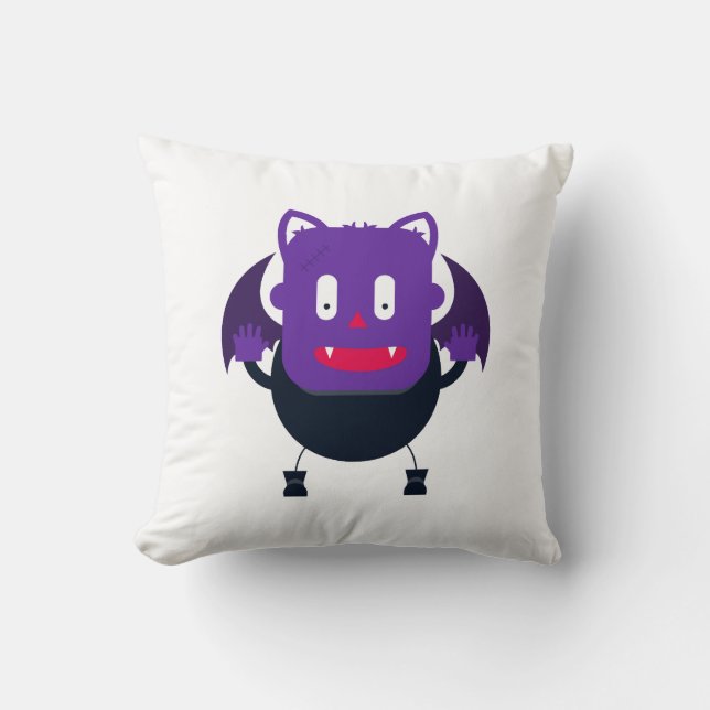 Bat halloween         throw pillow (Front)
