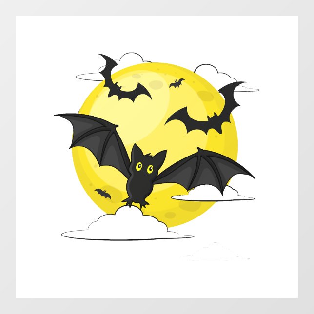 Bat Halloween     Wall Decal (Front)