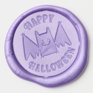 Bat Happy Halloween Wax Seal Sticker