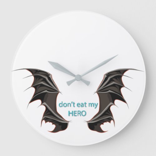 Bat Hero Large Clock