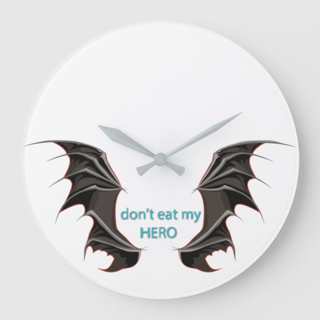 Bat Hero Large Clock (Front)