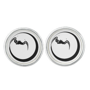 Bat in the moon cufflinks