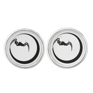 Bat in the moon cufflinks