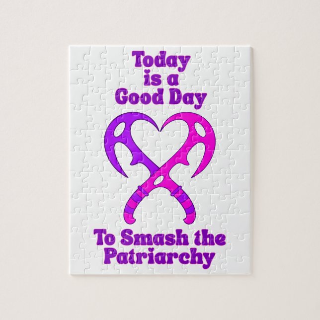 Bat’leth Heart - Smash the Patriarchy Jigsaw Puzzle (Vertical)