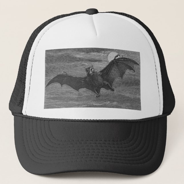 Bat Lithograph Trucker Hat (Front)