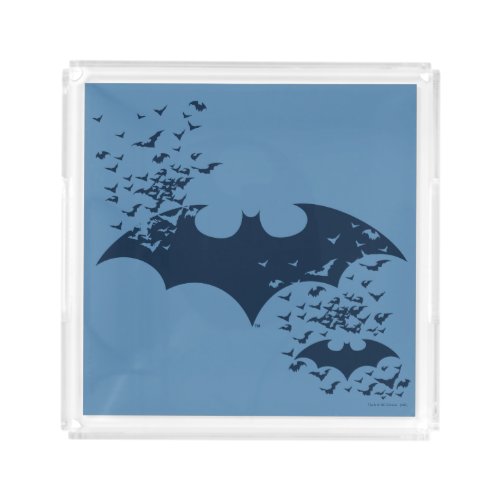 Bat Logo Bursting Into Bats Acrylic Tray