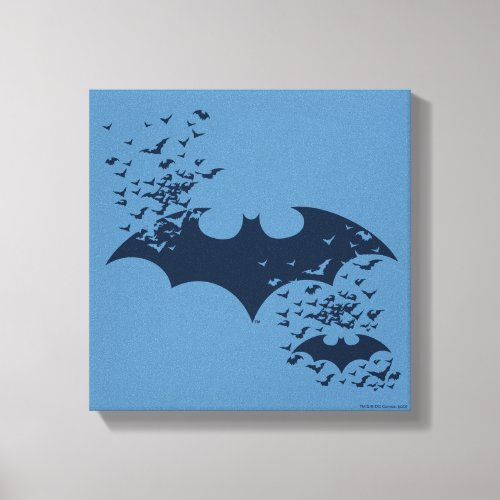 Bat Logo Bursting Into Bats Canvas Print
