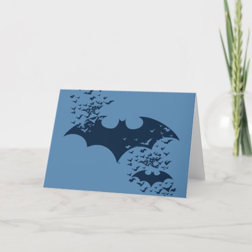Bat Logo Bursting Into Bats Card