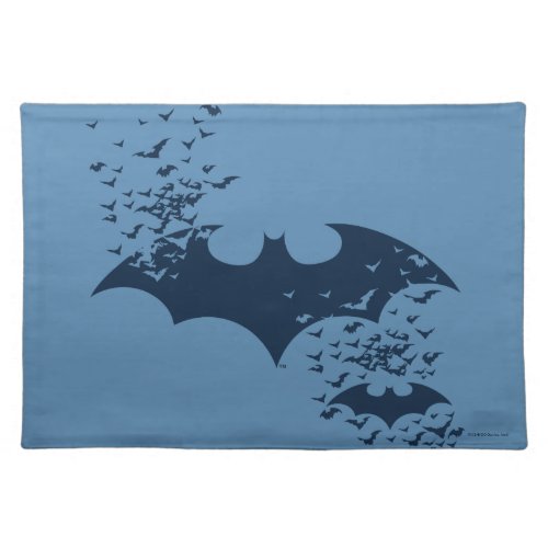 Bat Logo Bursting Into Bats Cloth Placemat