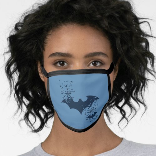 Bat Logo Bursting Into Bats Face Mask