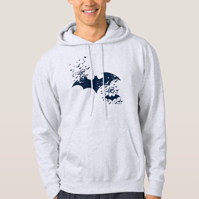 Bat Logo Bursting Into Bats Hoodie (Front)