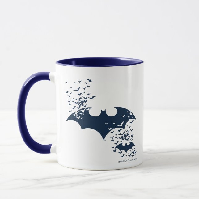 Bat Logo Bursting Into Bats Mug (Left)