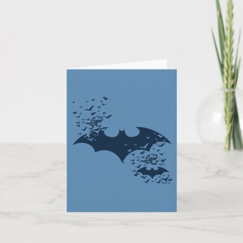 Bat Logo Bursting Into Bats Note Card