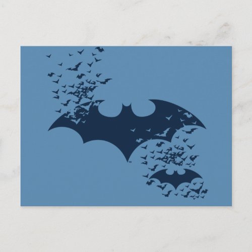 Bat Logo Bursting Into Bats Postcard