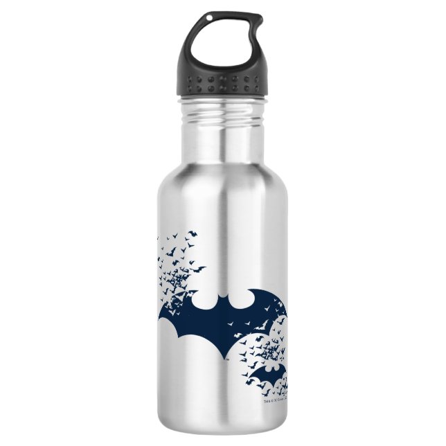 Bat Logo Bursting Into Bats Stainless Steel Water Bottle (Front)