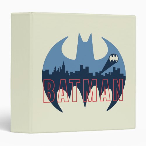 Bat Logo With Gotham  Bat Signal 3 Ring Binder