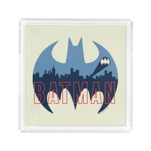 Bat Logo With Gotham  Bat Signal Acrylic Tray