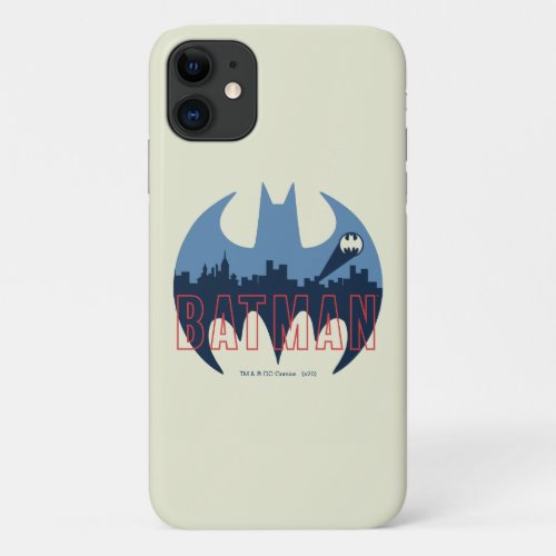 Bat Logo With Gotham  Bat Signal iPhone 11 Case