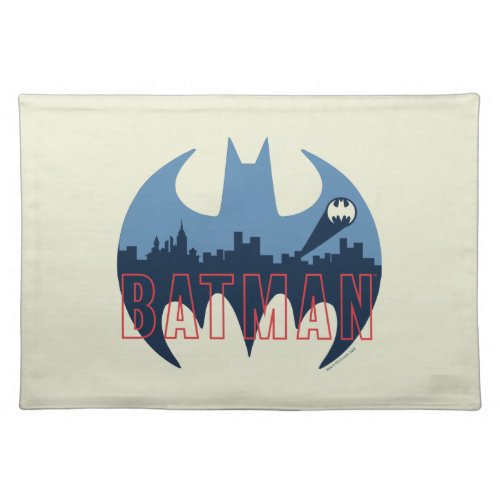 Bat Logo With Gotham  Bat Signal Cloth Placemat