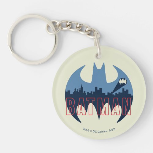 Bat Logo With Gotham  Bat Signal Keychain