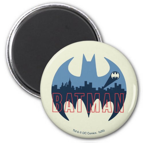 Bat Logo With Gotham  Bat Signal Magnet